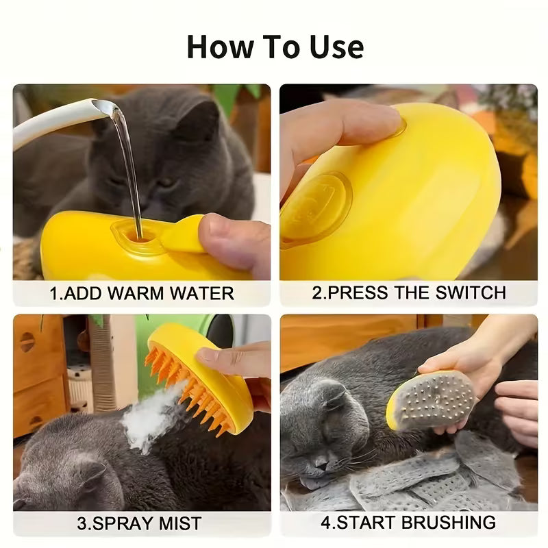 FurMist - Electric Steamy Pet Brush - Buy 1 Get 1 Free