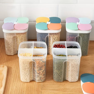 QuadGrid 4-Compartment Grain Storage Container 1500ml