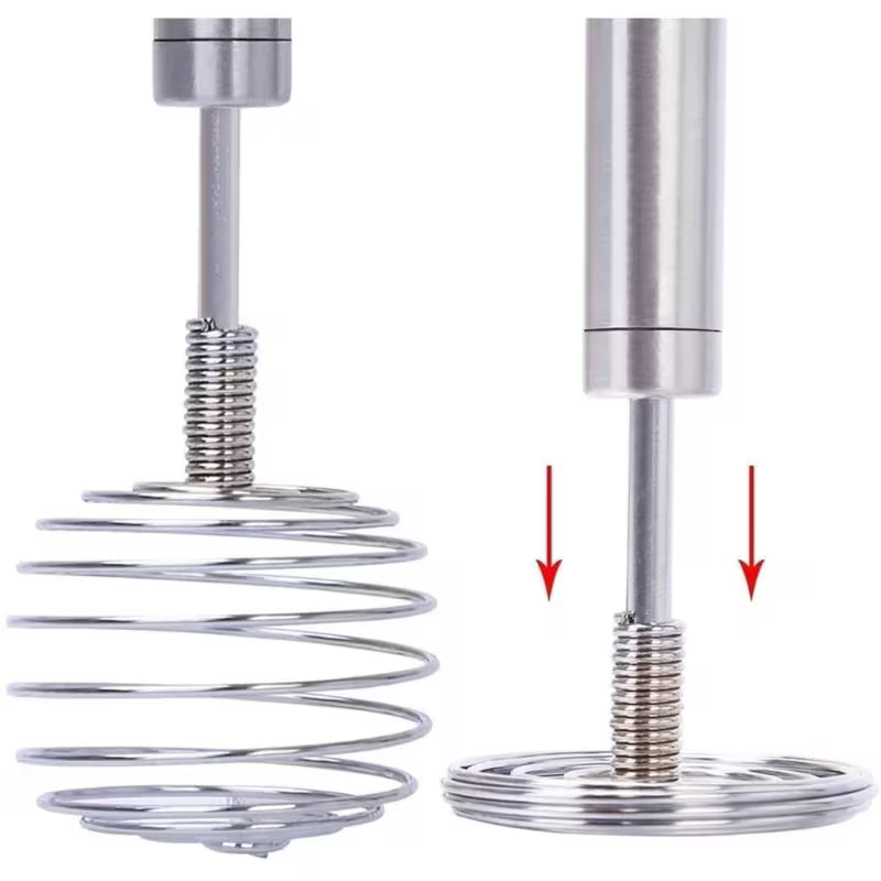 Push-Action Stainless Steel Spring Whisk - Buy 1 Get 1 Free