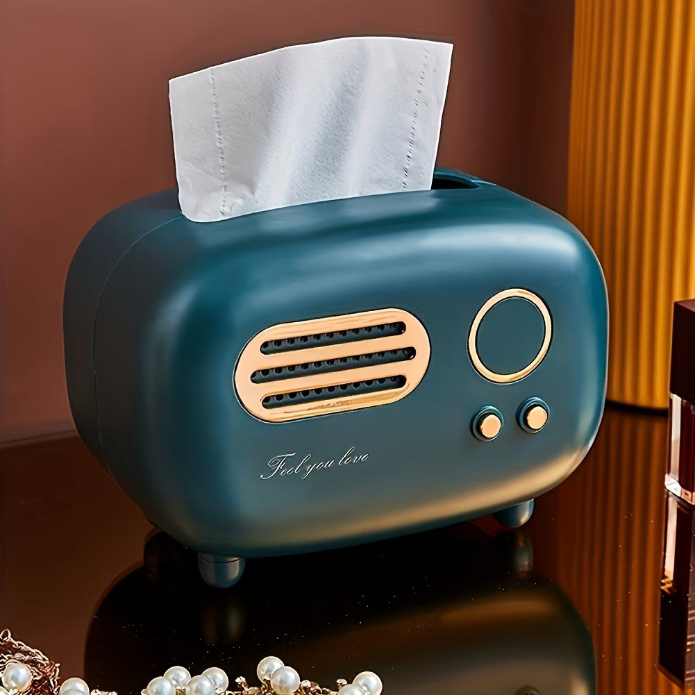 RetroVault Tissue & Desk Organizer