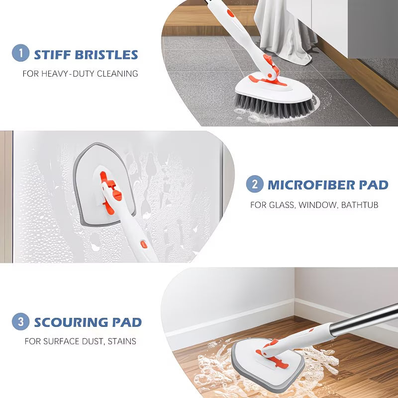 PowerReach 3-in-1 Long Handle Bathroom Cleaning Brush