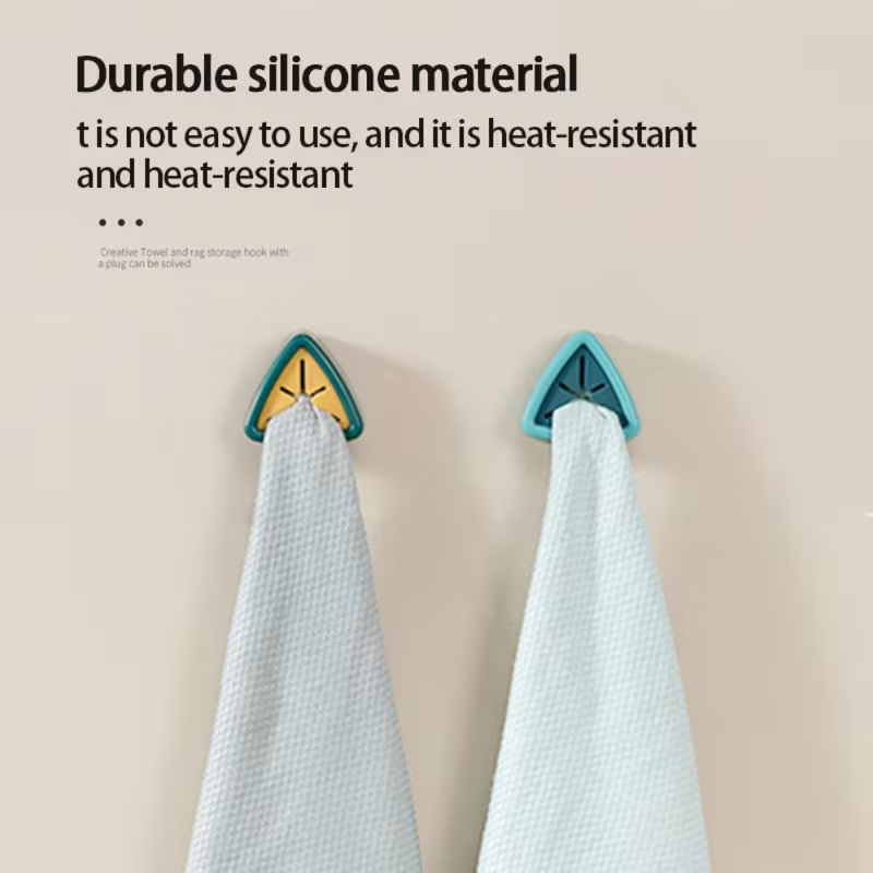 SilicoTri Towel and Rag Storage Hook - Pack of 4