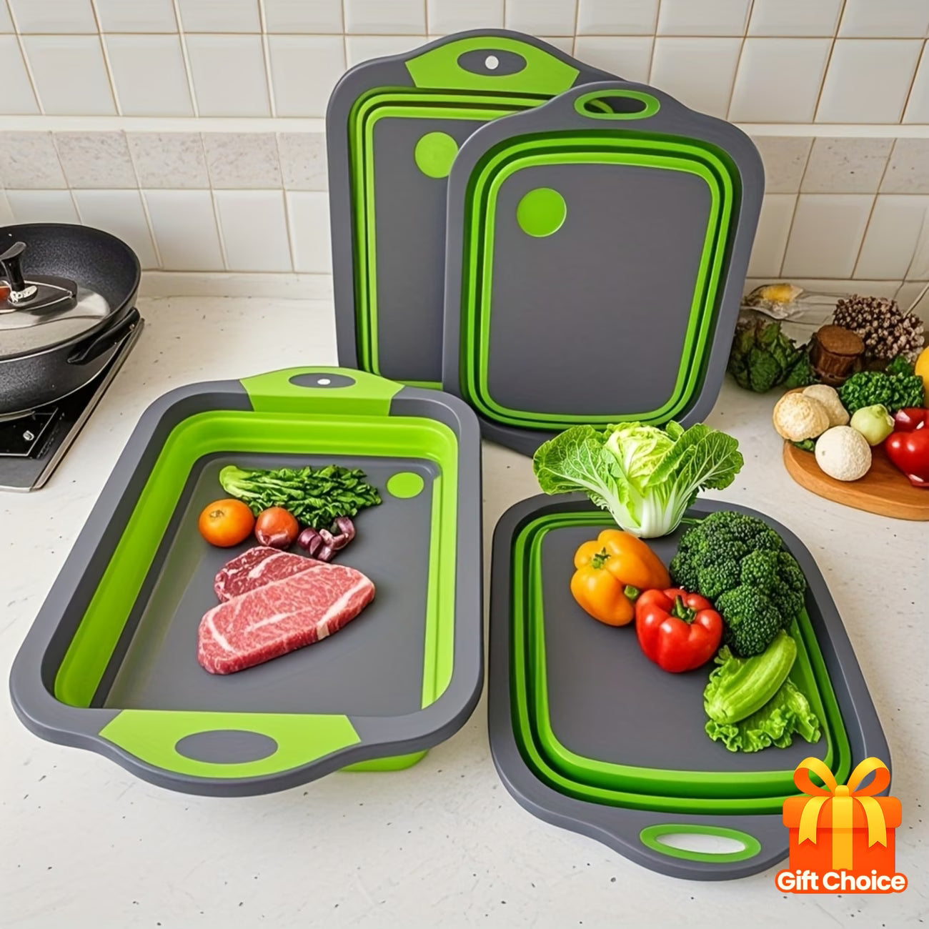 PrepMate 3-in-1 Foldable Cutting Board Sink Station
