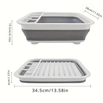 FoldEase Portable Dish Drying Rack – Space Saving Foldable Organizer