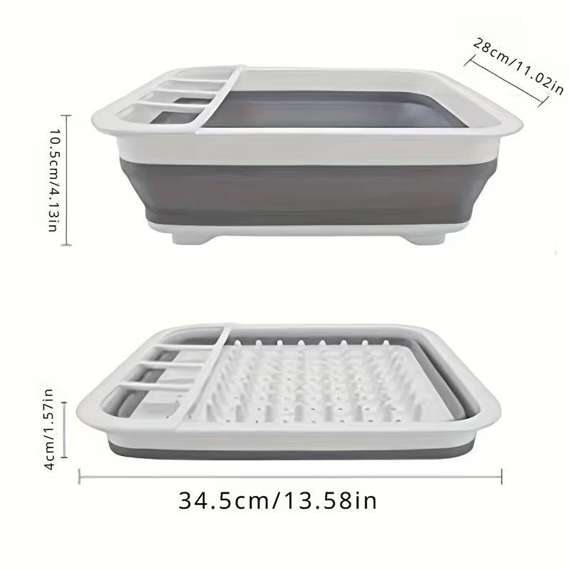 FoldEase Portable Dish Drying Rack – Space Saving Foldable Organizer