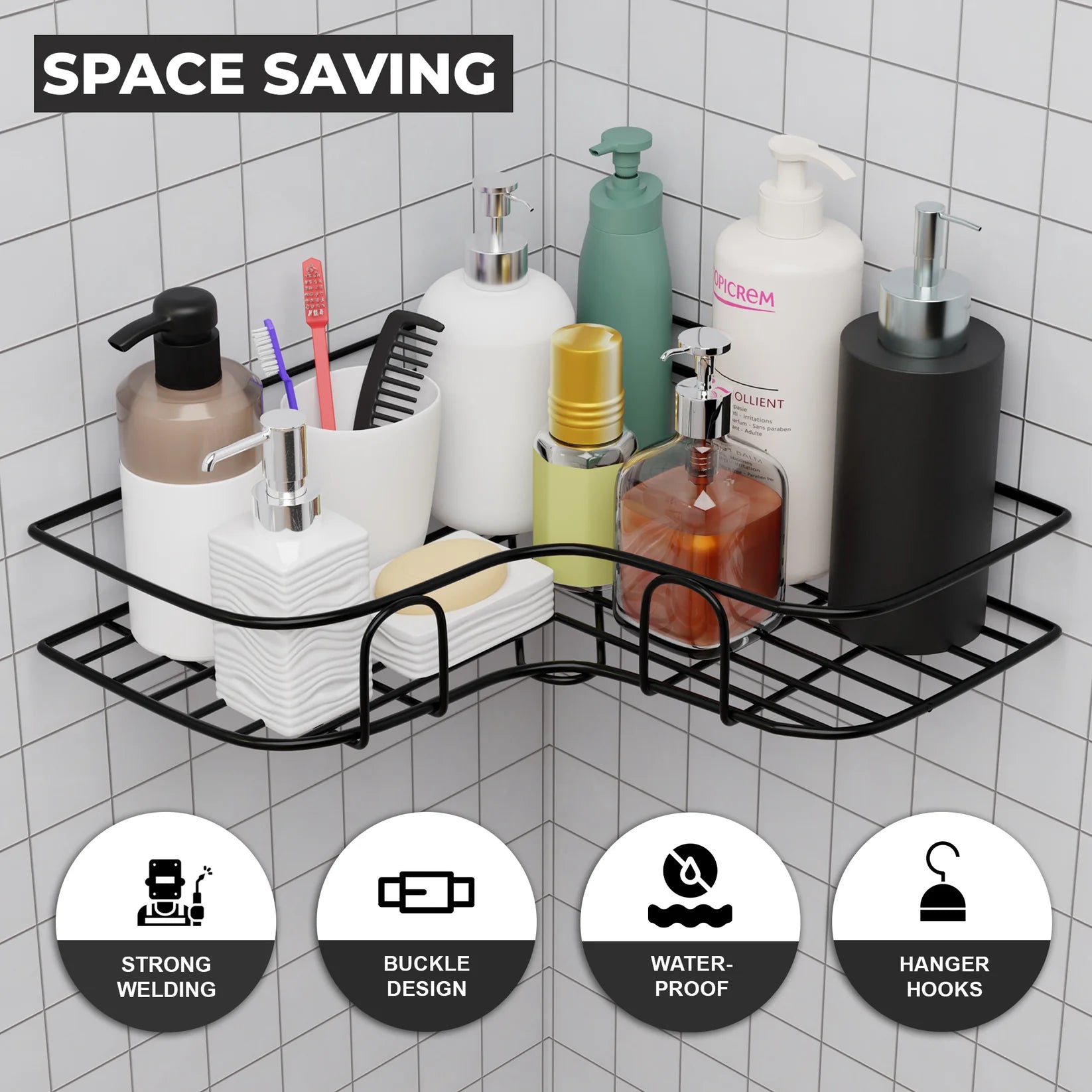 HydroHold Corner Storage Shelf