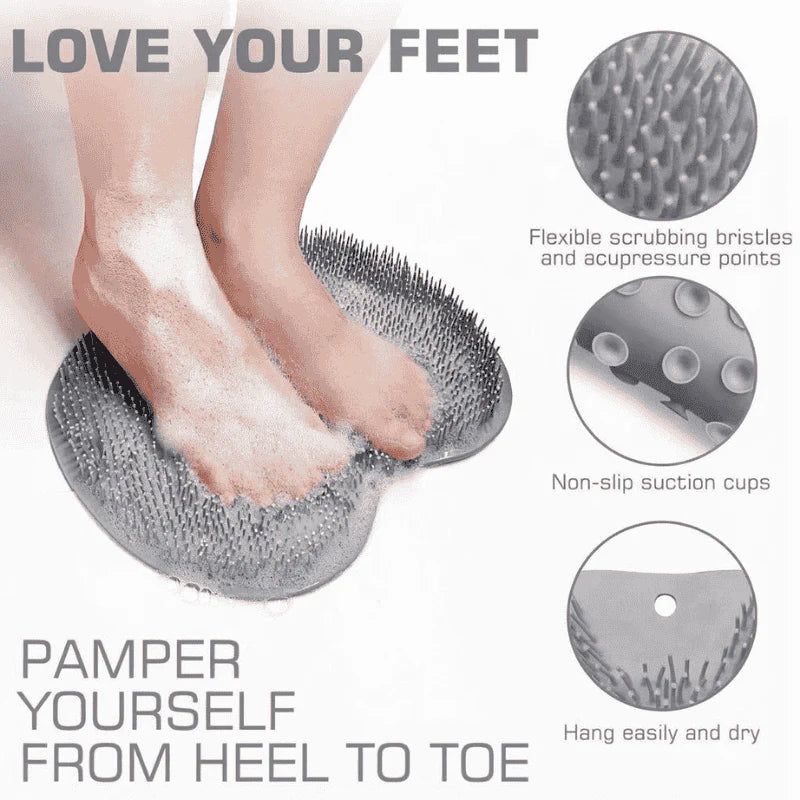 FootSpa Silicone Scrubber & Massager Mat - Pack of 4