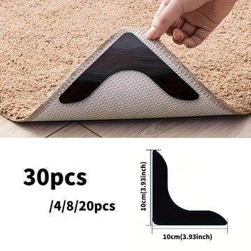 GripLock L-Type Carpet Anti-Slip Stickers - Pack of 30