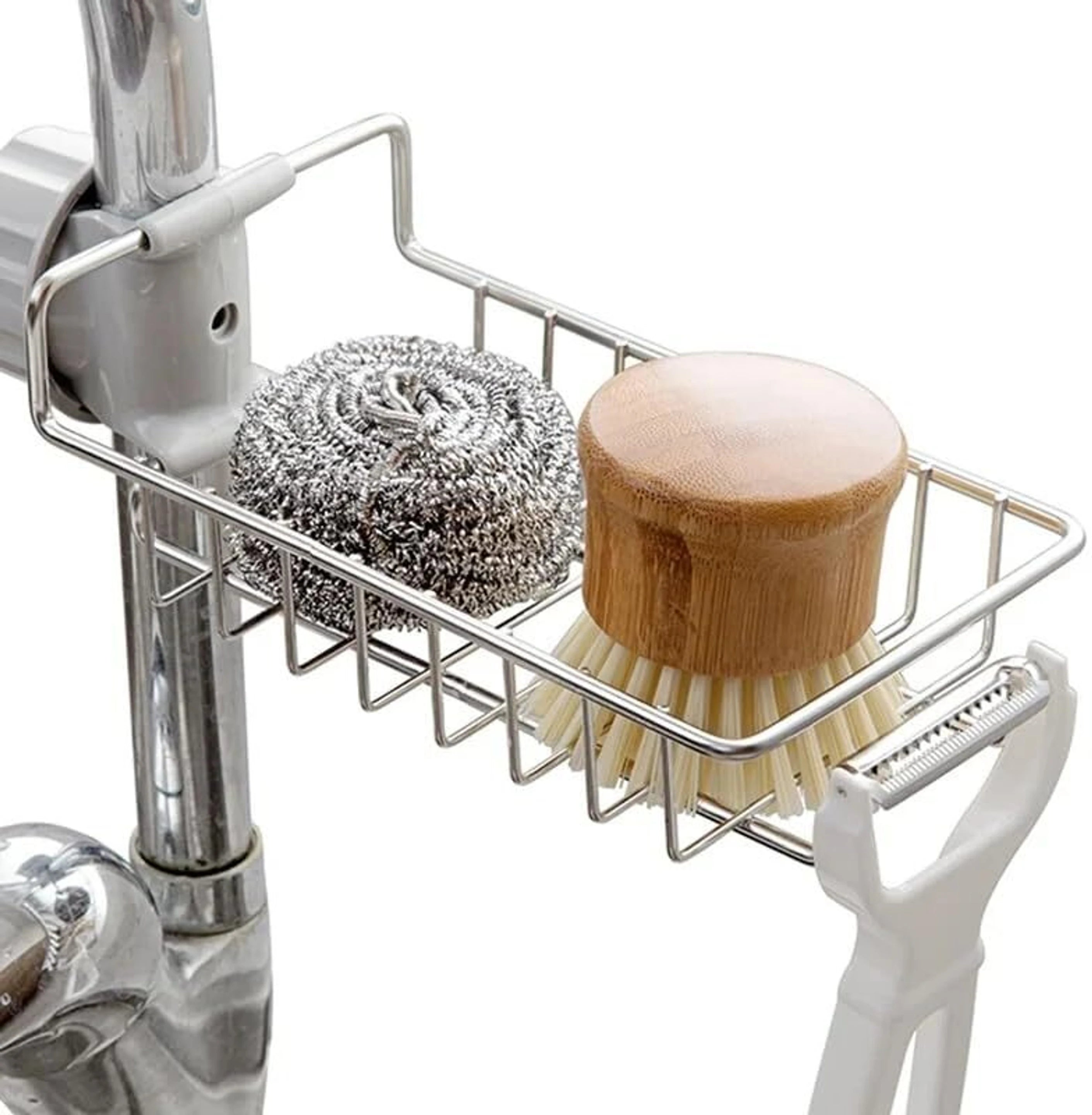 Stainless Steel Faucet Sink Organizer Rack