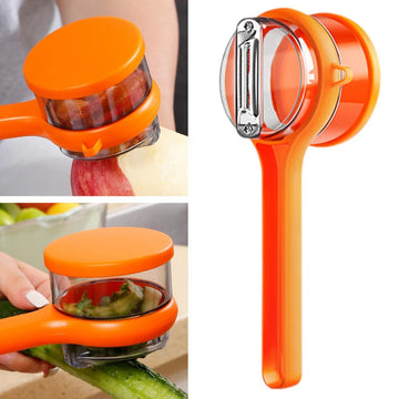 Ergonomic Vegetable Peeler & Peel Collector - Pack of 3