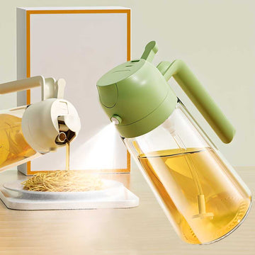 Sprayable And Pourable Glass Oil Bottle