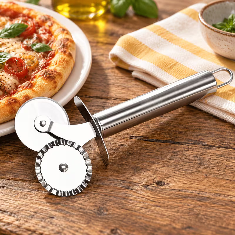 SliceCraft Dual Wheel Pizza and Pastry Cutter - Buy 1 Get 1 Free