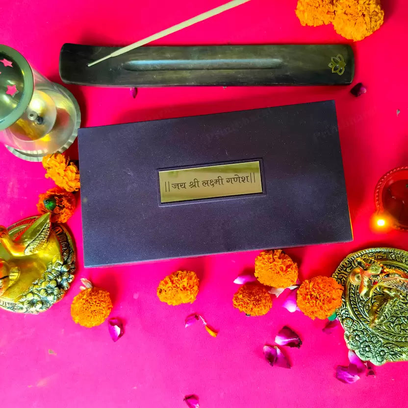 Ganesh Lakshmi Mini Temple (24 Karat Gold Coated)