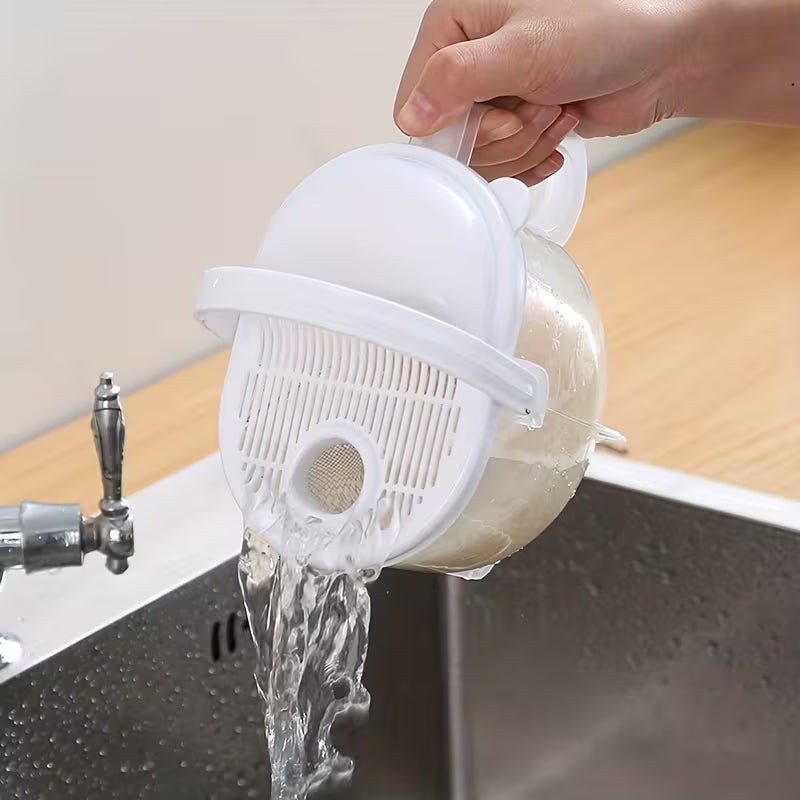 RiceRinse Easy Grain Washing Strainer Bucket