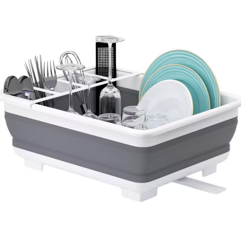FoldEase Portable Dish Drying Rack – Space Saving Foldable Organizer