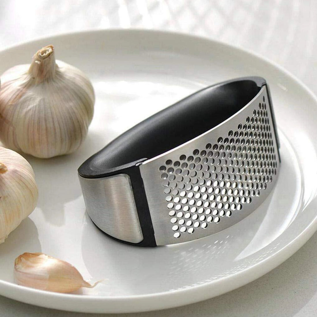 PowerPress Stainless Steel Garlic Crusher - Buy 1 Get 1 Free