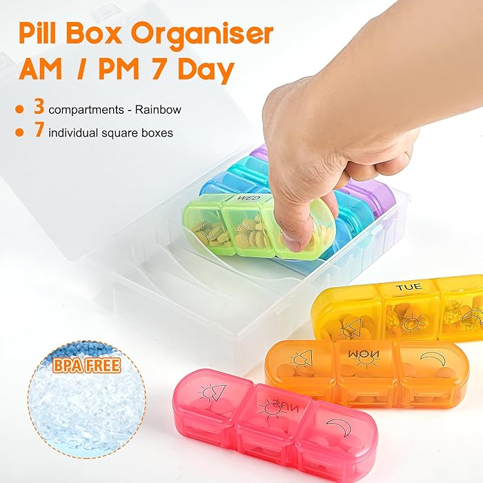 7 Days Rainbow Pill Organiser
