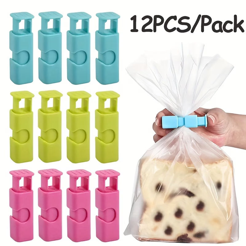 FreshLock Airtight Food Bag Sealing Clips (Pack of 12)