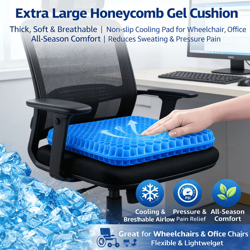 CoolRelief Honeycomb Gel Seat Cushion - Buy 1 Get 1 Free