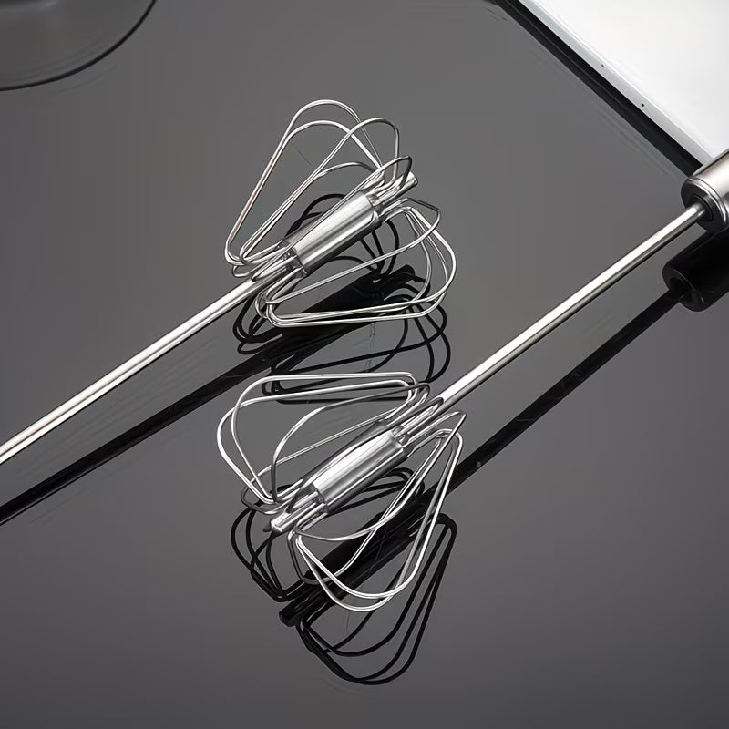 WhipSpin Semi-Automatic Steel Whisk - Buy 1 Get 1 Free