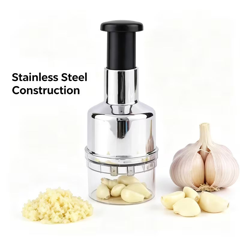 Stelop Stainless Steel Press-Type Garlic Chopper & Vegetable Mince