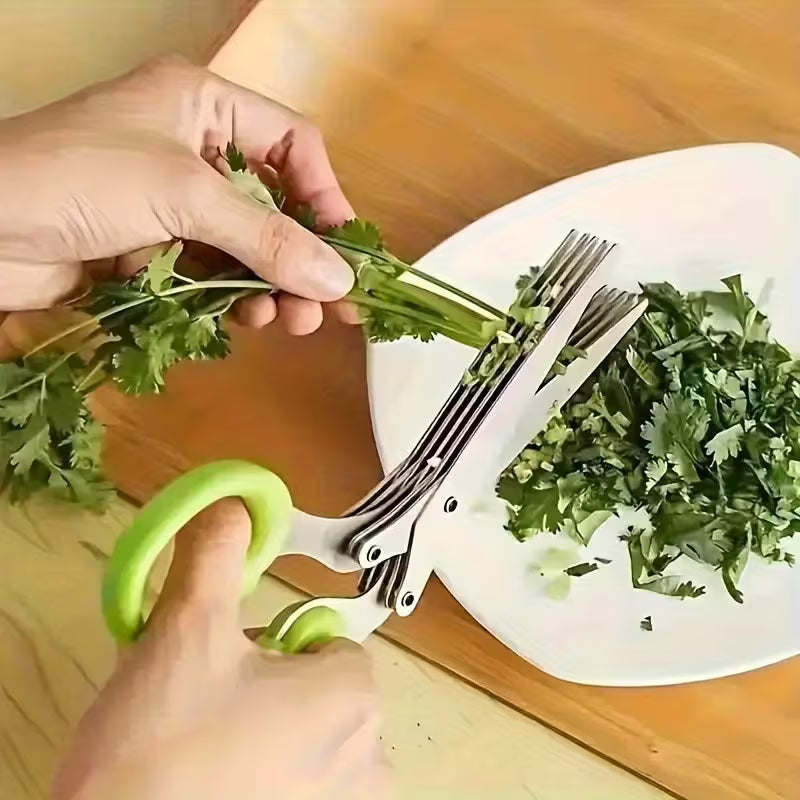 MultiCut 5-Blade Stainless Steel Herb & Kitchen Scissors - Buy 1 Get 1 Free