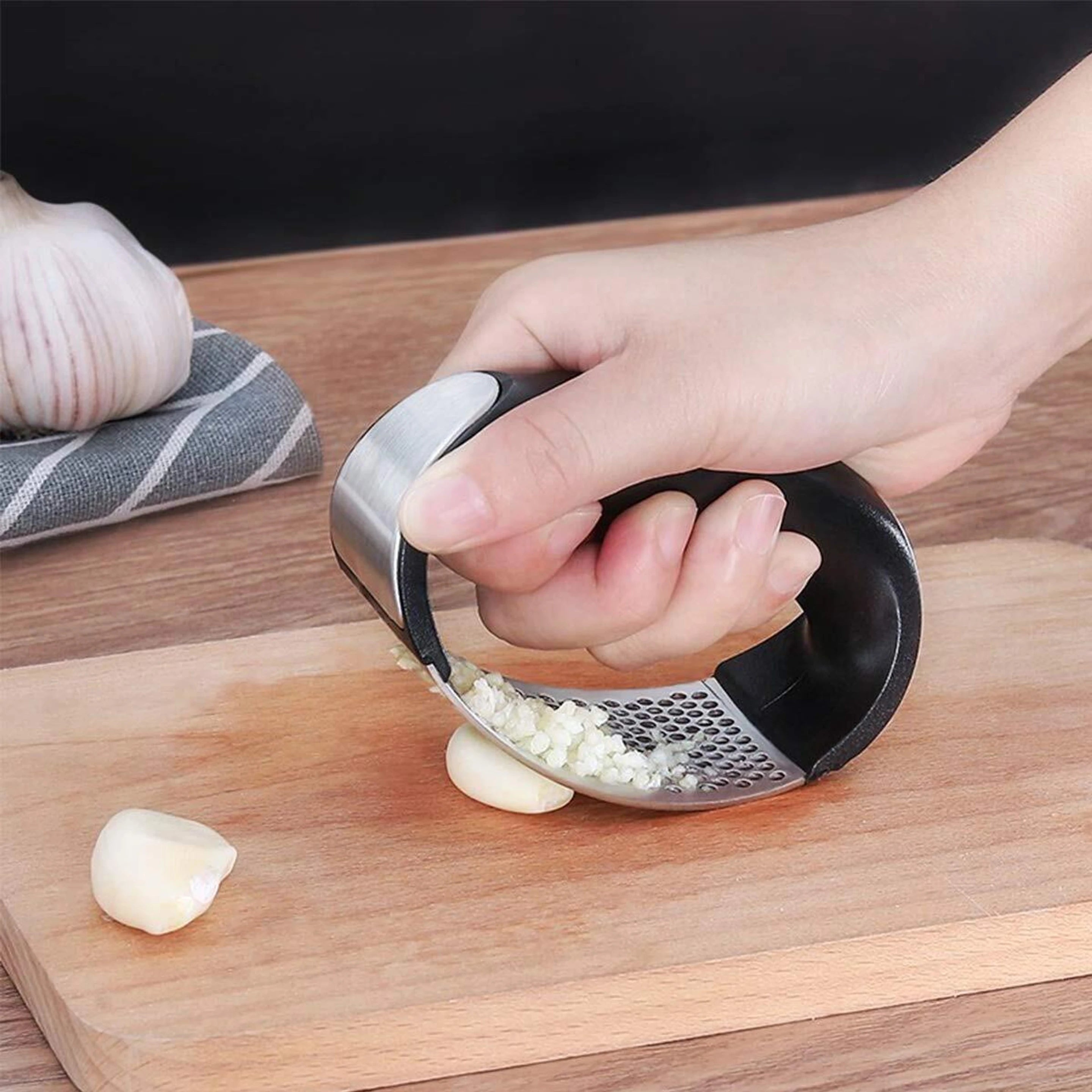 PowerPress Stainless Steel Garlic Crusher - Buy 1 Get 1 Free
