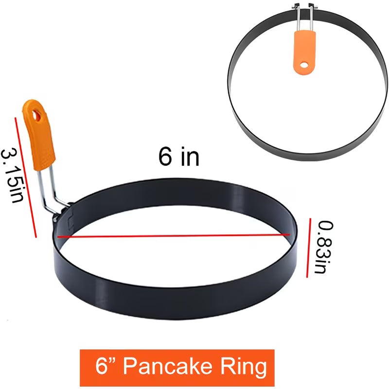 PerfectShape Non-Stick Pancake & Egg Ring Molds - Buy 1 Get 1 Free