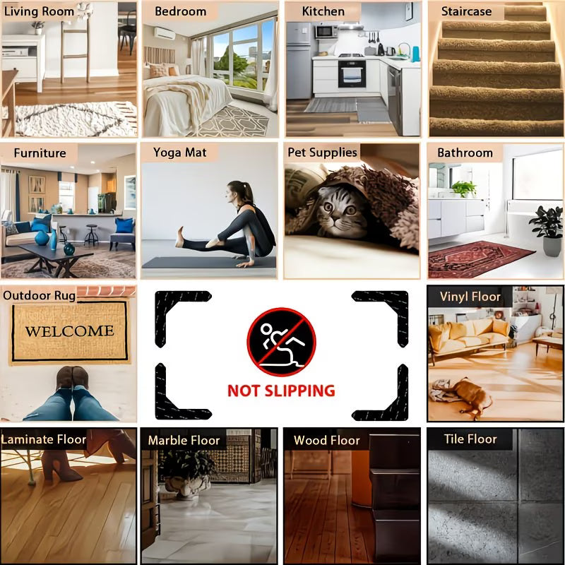 GripLock L-Type Carpet Anti-Slip Stickers - Pack of 30