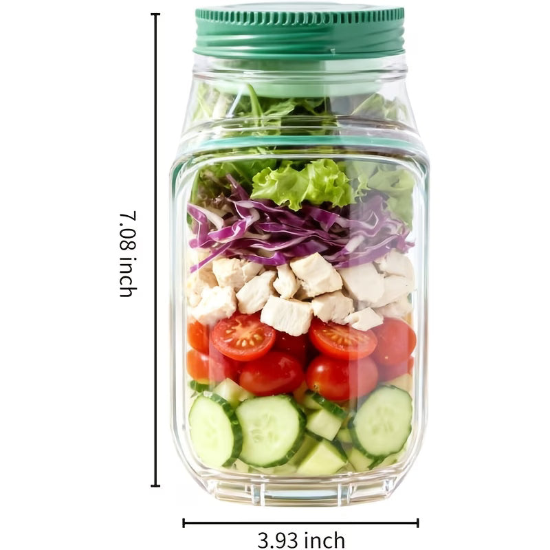 FreshBowl 2-in-1 Salad Jar with Dressing Pod