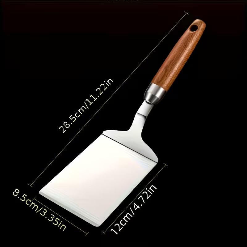 WoodGrip Stainless Steel Precision Cooking Spatula - Buy 1 Get 1 Free