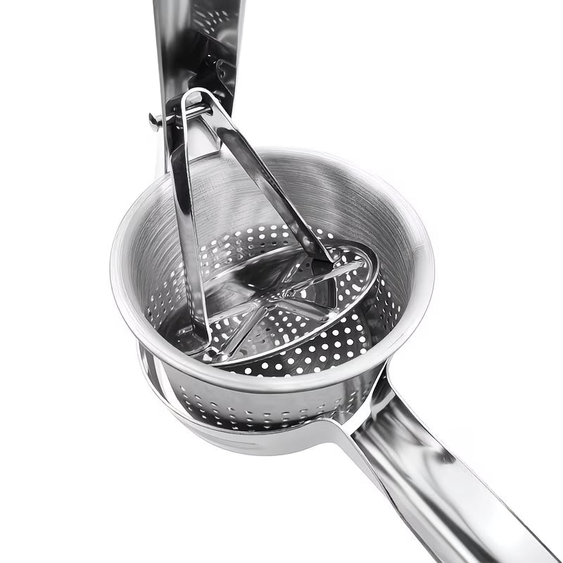 PressMaster 2-in-1 Stainless Steel Masher & Juicer Tool