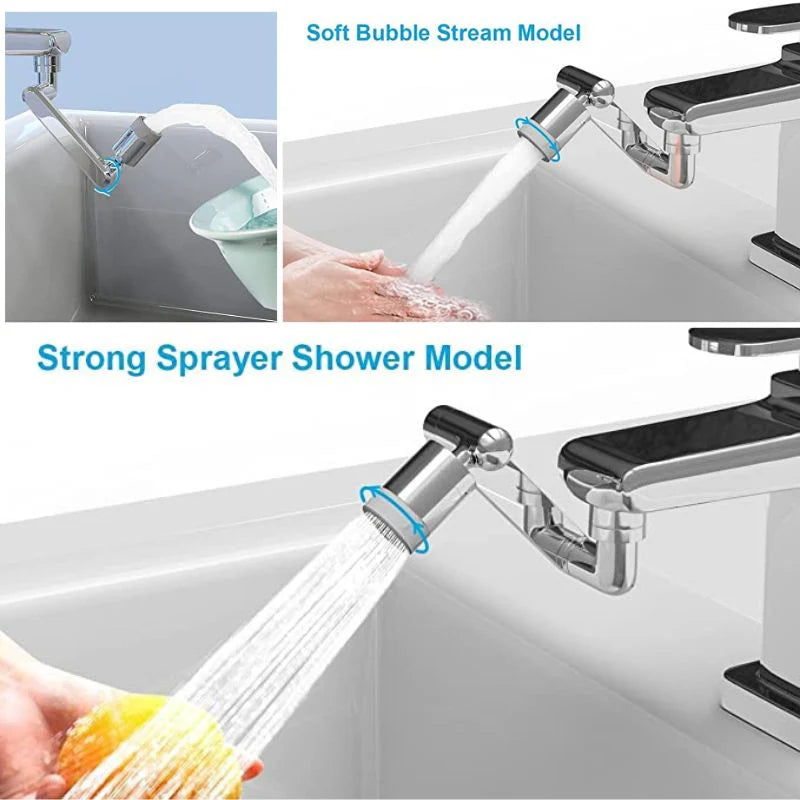 AquaFlex 1080° Swivel Faucet Extender with Dual Spray Mode - Buy 1 Get 1 Free
