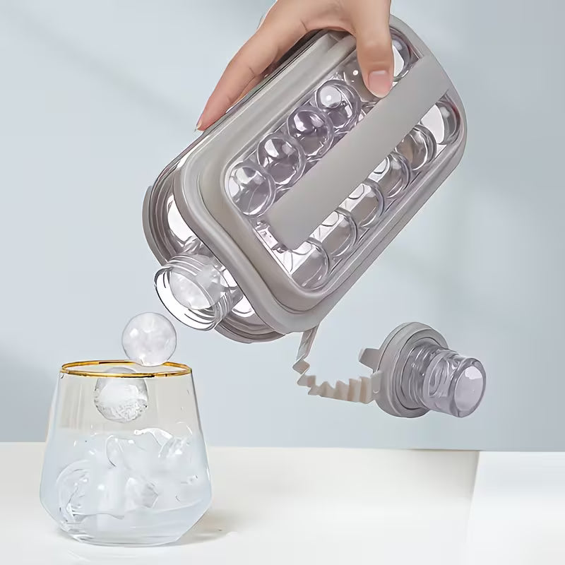 FrostFlow 2-in-1 Ice Water Bottle & Cube Maker (17 Grid Chill System)