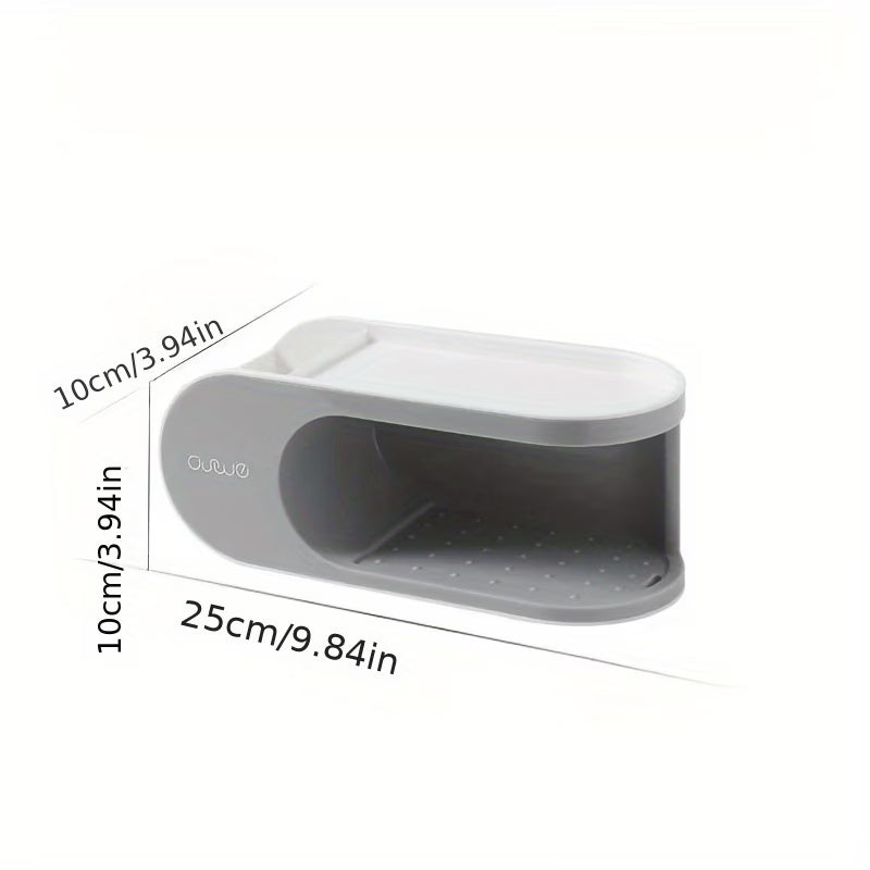 SoapFlow No-Drill Drain Soap Holder