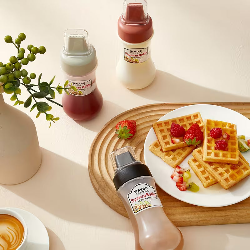 SqueezePro Precision 5-Hole Sauce Dispenser Bottle - Pack of 3