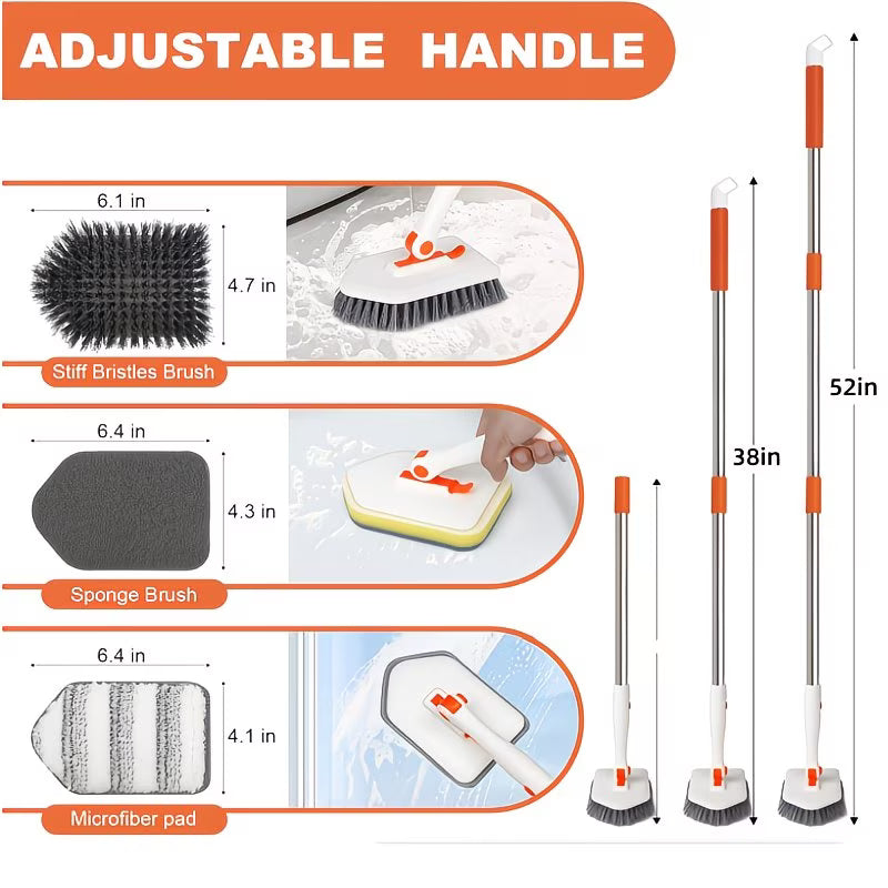 PowerReach 3-in-1 Long Handle Bathroom Cleaning Brush