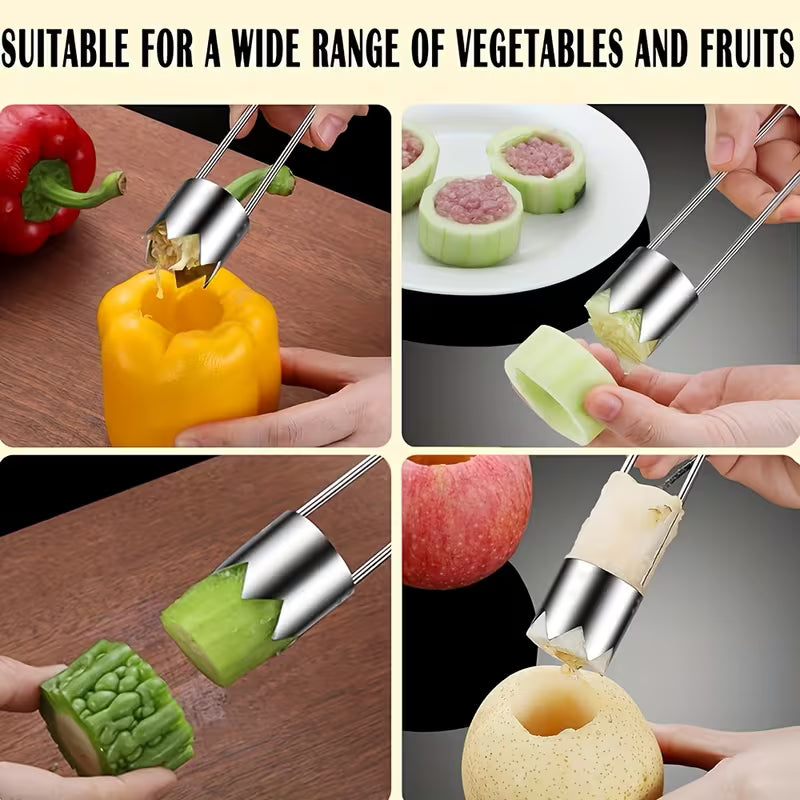 CoreEase Stainless Steel Fruit & Vegetable Corer Tool - Buy 1 Get 1 Free