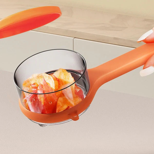 Ergonomic Vegetable Peeler & Peel Collector - Pack of 3