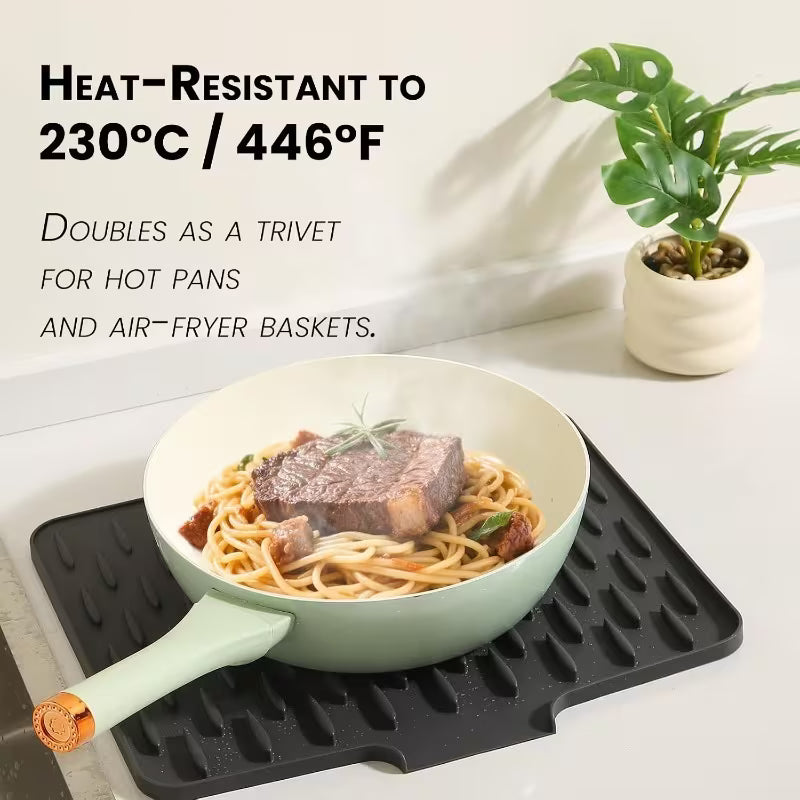 DrainFlow Self-Draining Silicone Drying Mat