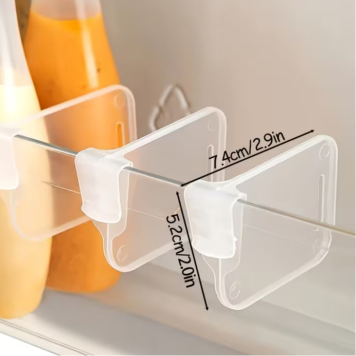 ChillOrganize Snap-On Fridge Door Shelf Dividers - Pack of 8