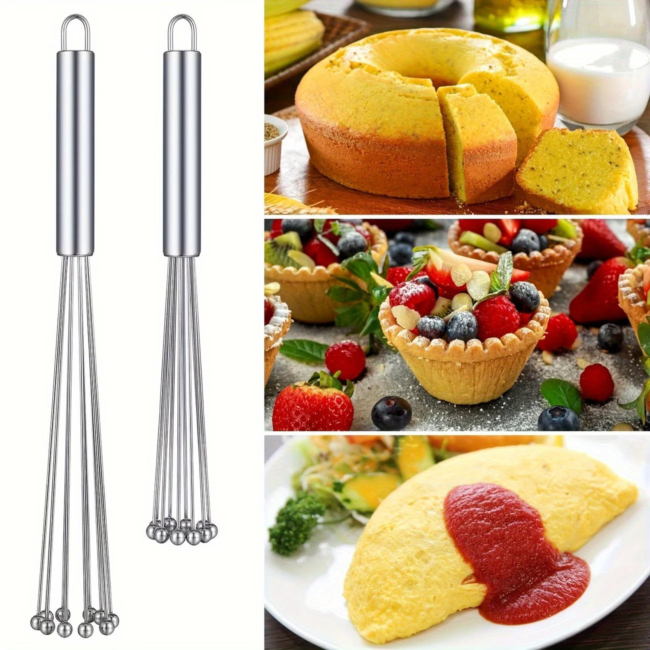 PowerSpin Manual Stainless Steel Whisk - Buy 1 Get 1 Free