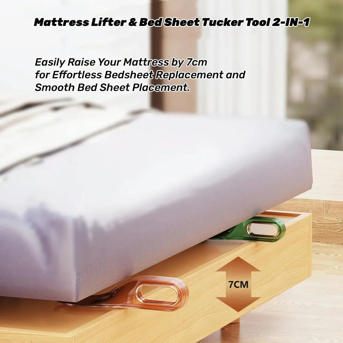 2-in-1 Mattress Lifter & Bedsheet Tucking Tool