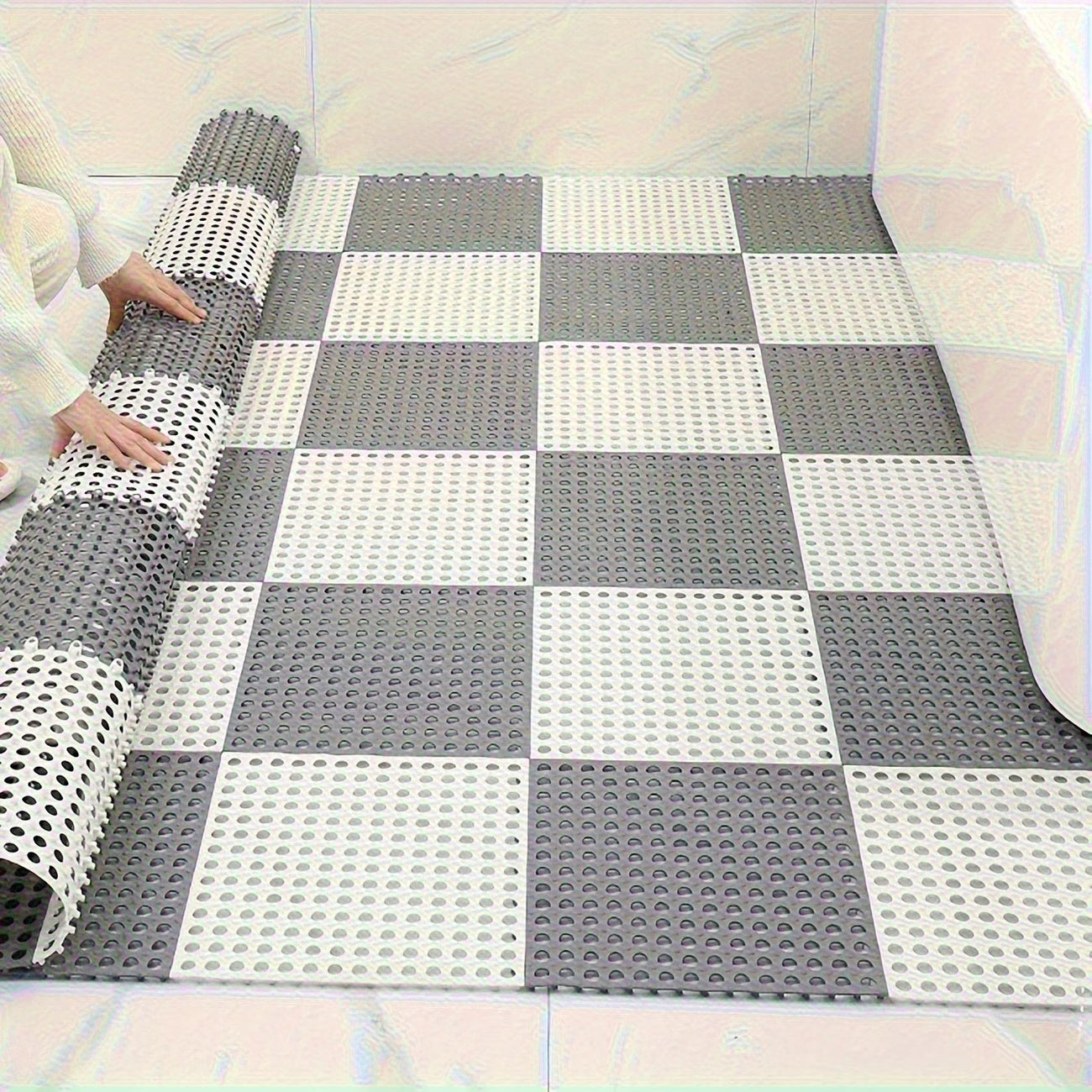 SafeStep Interlocking Shower Floor Mat (Set of 4)