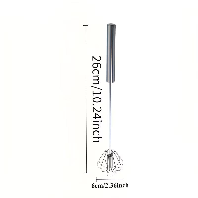 WhipSpin Semi-Automatic Steel Whisk - Buy 1 Get 1 Free