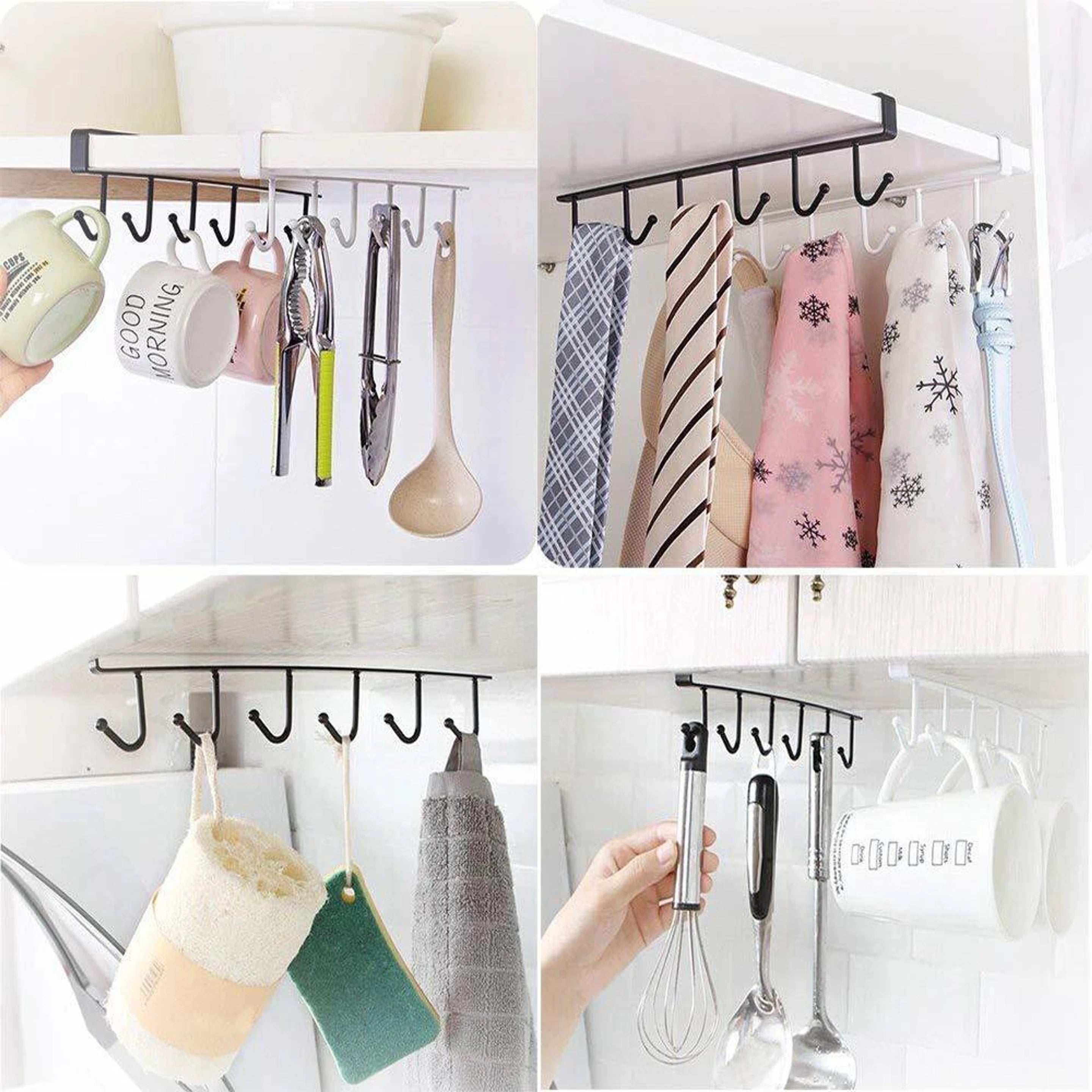 Under Cabinet Mug & Cup Holder Rack - Buy 1 Get 1 Free