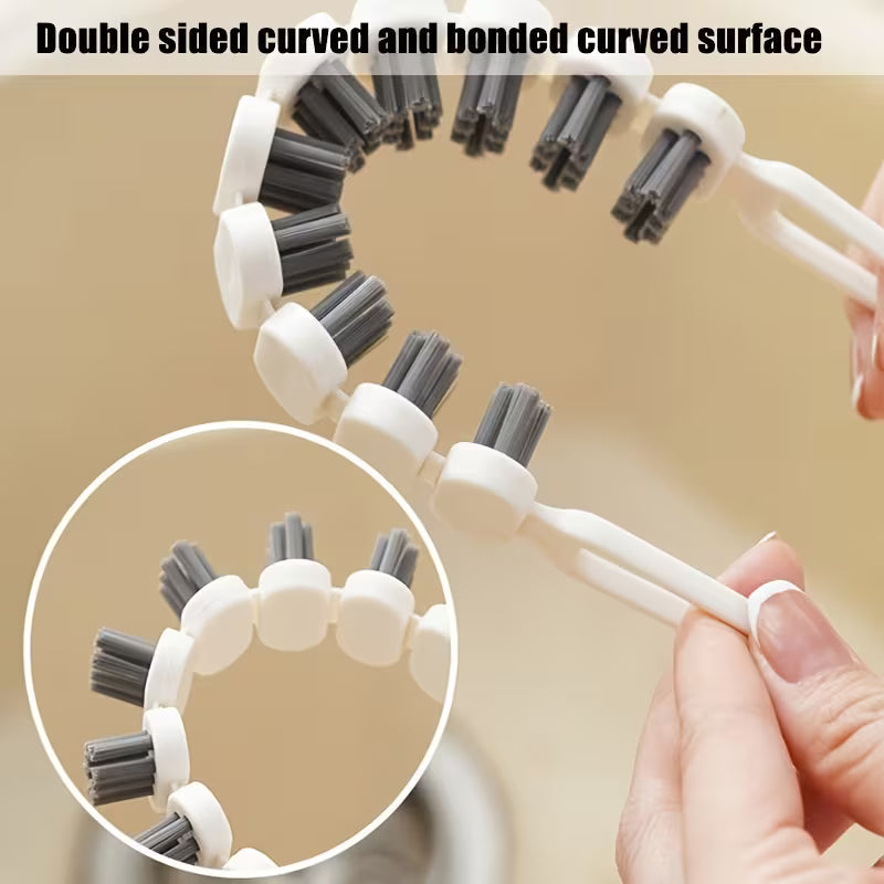 FlexiClean 4-Pack Bendable Crevice & Faucet Scrub Brushes - Buy 1 Get 1 Free