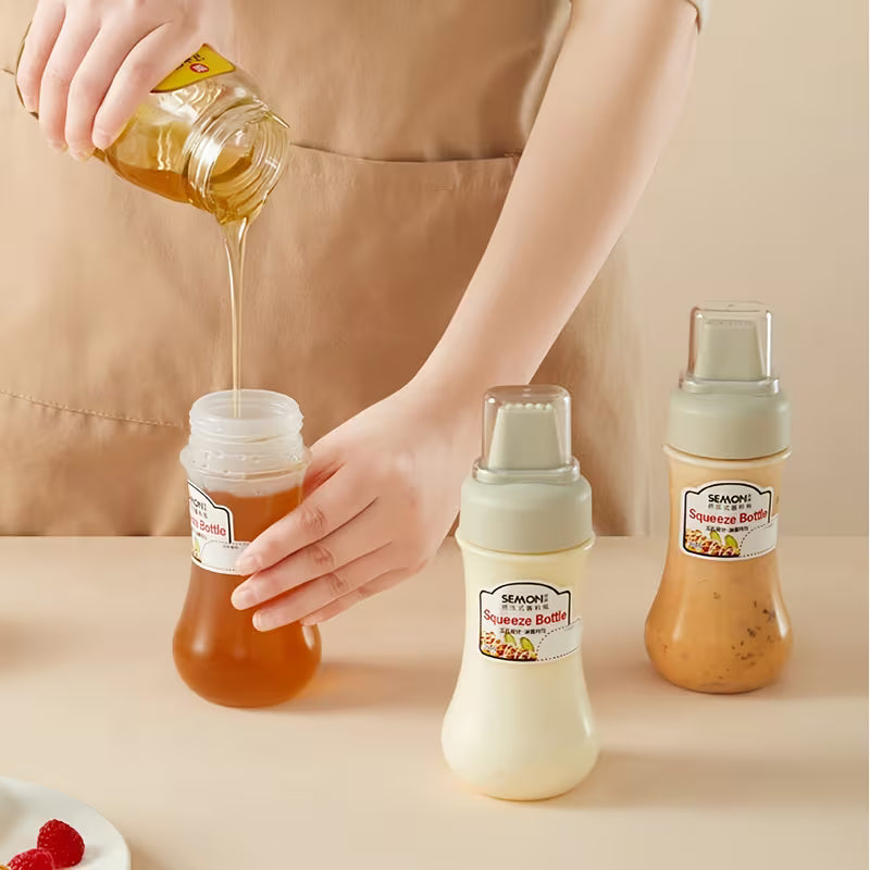 SqueezePro Precision 5-Hole Sauce Dispenser Bottle - Pack of 3