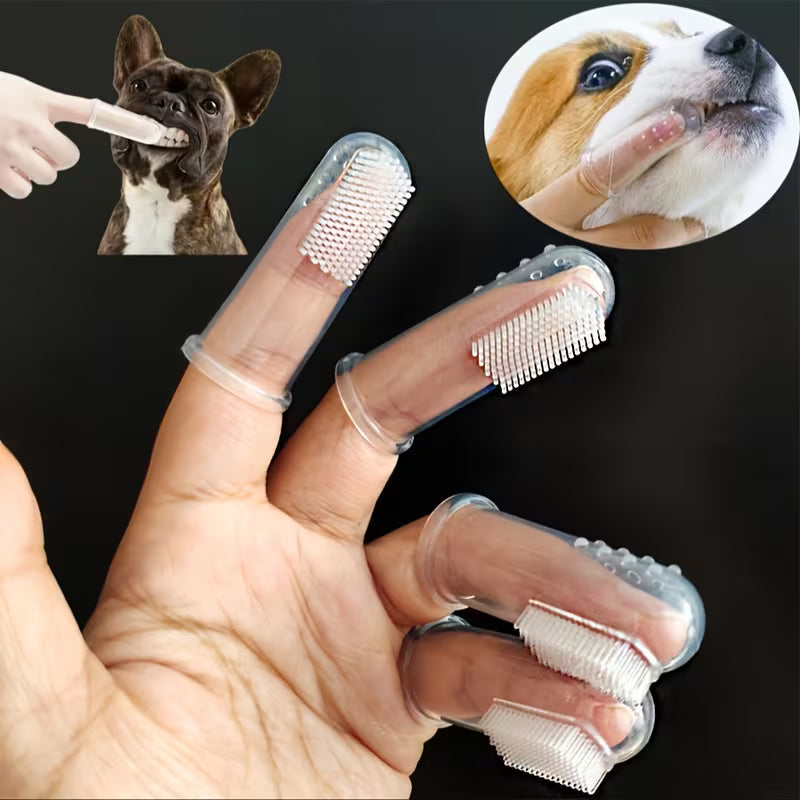 PawBrite Gentle Pet Finger Toothbrush - Pack of 4