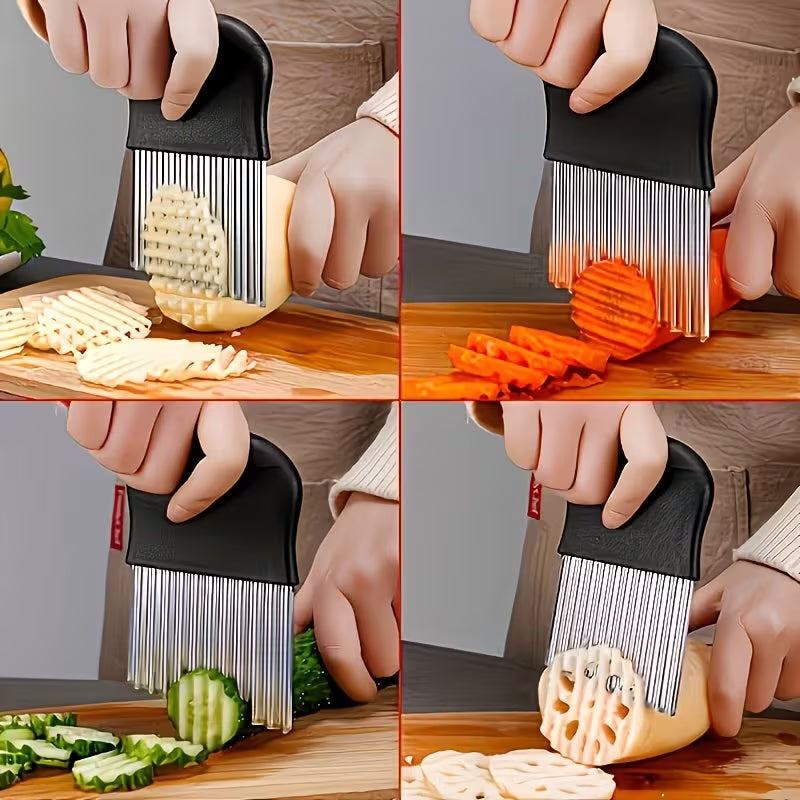 WaveChef Professional Ergonomic Wavy Slicer & Crinkle Cutter - Buy 1 Get 1 Free